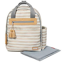 Skip Hop Riverside Ultra Light Backpack oyster stripe Diaper Bag  حقيبة الظهر  لتغيير الطفل من ماركة سكيب هوب