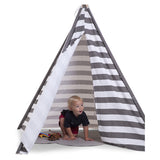 Childhome - Tipi Tent Wood Stripe شريط خيمة مخروطية من الخشب من ماركة تشايلد هوم