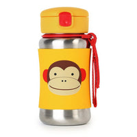 Skip Hop Zoo Stainless Straw Bottle Monkey زمزمية ماء ستانلس ستيل قرد من سكيب