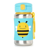 Skip Hop Zoo Stainless Straw Bottle Bee زمزمية ماء ستانلس ستيل نحلة من سكيب هوب