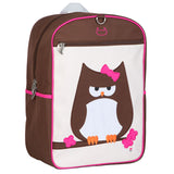 Beatrix New York - Big Kid Backpack Papar the Owl - Brown   شنطة ظهر للأطفال رسمة البومة من ماركة بيتريكس نيو يورك- لون بني