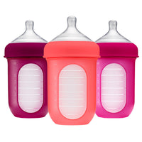 Boon - Nursh Bottle 3 pcs Pink 4oz / 8oz  رضّاعة نورش 3 قطع من ماركه بون