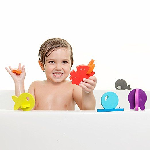 Boon Dive and Link Bath Toys - Multicolor  مجموعة ألعاب وقت الإستحمام قسّم وركّب من ماركة بون