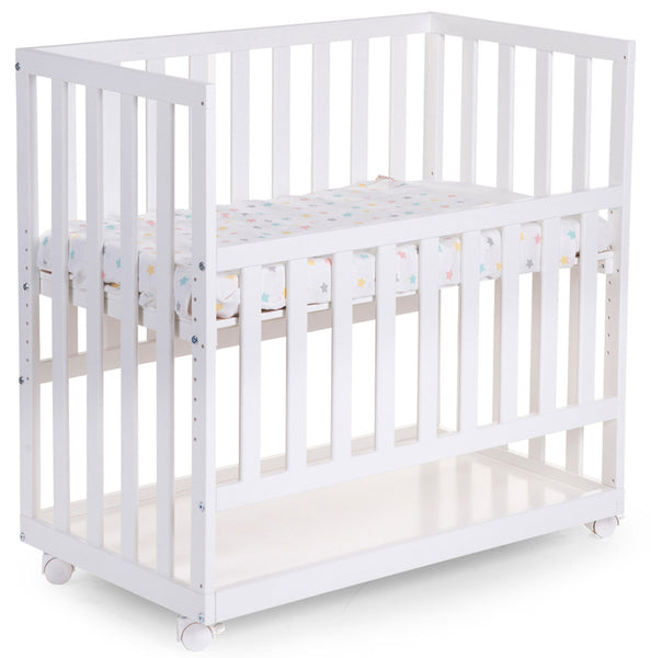Childwood bedside crib White  أبيض سرير أطفال من خشب الأطفال تشايلدهوم