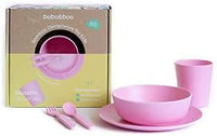 Bobo & boo - Dinnerware Set Blossom Pink  مجموعة أدوات الطعام لون وردي من ماركة بوبو&بوو