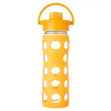 Lifefactory - 16 oz Glass FTC Bottle - Collegiate Yellow  زمزمية (ترمس) الماء أكتيف FTC الزجاجية من ماركة لايف فاكتوري- سعة 16 أوقية، لون أصفر