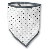 Swaddle Designs - Muslin Bandana Bib Sterling Triangles Shimmer  مريلة على شكل بندانة من الشاش- مثلثات لامعة من ماركة سوادل ديزاينز