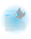 Beatrix Little Kid Back Pack - Nigel ( Shark )   شنطة ظهر نقشة القرش نايجل ليتل كيد للأطفال ماركة بيتريكس