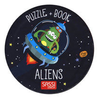 Sassi Junior - Aliens Book & Giant Puzzle  كتاب وبازل كبير كائنات فضائية من ماركة ساسي جونير