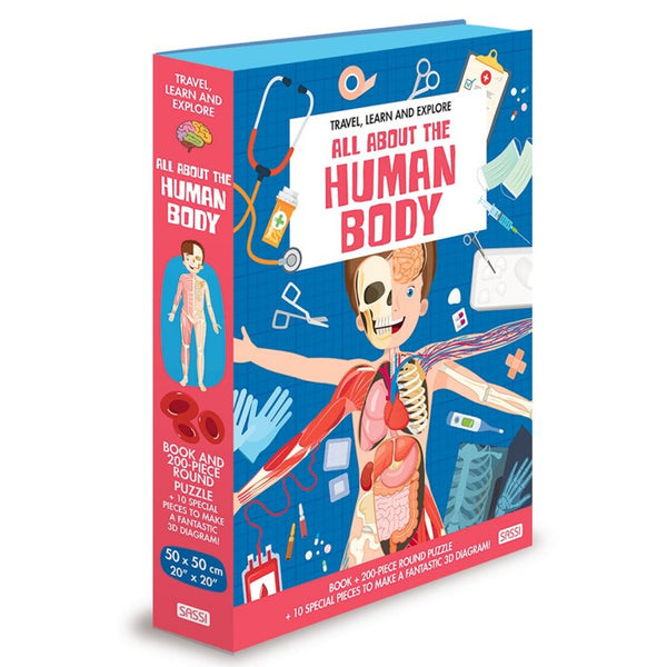 Sassi Junior - Travel, Learn & Explore - Human Body / كتاب الأطفال التعليمي